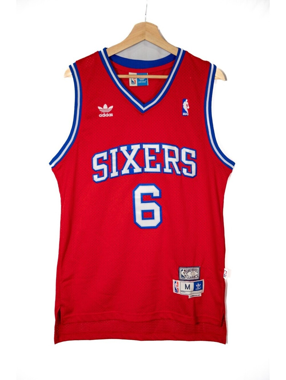 Philadelphia 76ers Rare Adidas Hardwood Classics Julius Erving #6